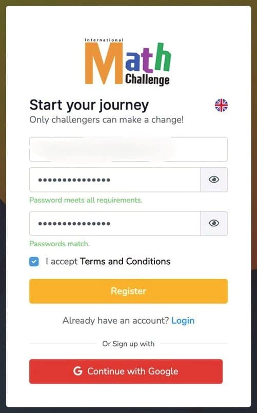Step 2: Create your account